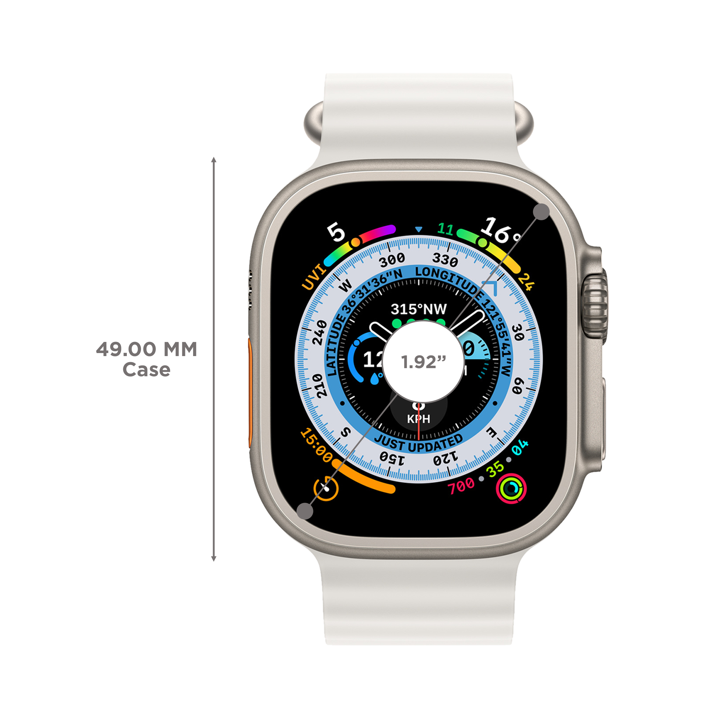 Buy Apple Watch Ultra GPS Cellular With White Ocean Band 49mm Retina 